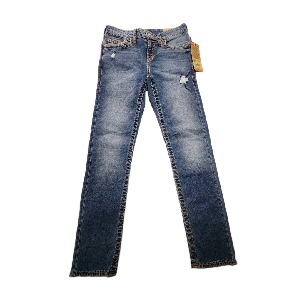 True Religion Junior Girls Size 14 Skinny NWT $119.00 Thick Stitch Stretch USA